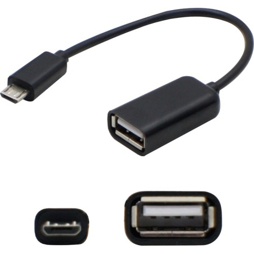 Addon USBOTG Cables Addon 5in Micro-usb 2.0 (b) Male To Usb 2.0 (a) Female Black Cable - 100% Compatible And Guaranteed  821455143643
