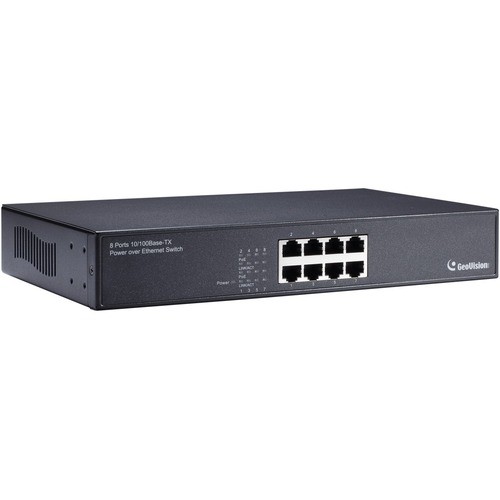 Geovision 140-POE0810-G08 Switches & Bridges Geovision 8-port Gigabit 802.3at Poe Switch - 8 Ports - 2 Layer Supported - Twisted Pair - Rack-moun 140poe0810g08 4717095108592