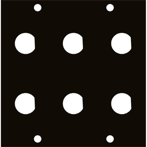 Middle Atlantic 1/2BNC6 Faceplates & Mounting Boxes Middle Atlantic Ucp Module With Six 1/2 Inch Bnc Punchouts - 6 X Total Number Of Socket(s) - Brushed 12bnc6 656747129667