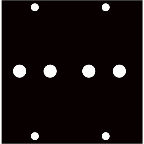 Middle Atlantic 3/8BANA2 Panels Middle Atlantic Ucp Punchout Panel - Aluminum - Brushed Black - 3.5" Height X 3.4" Width X 0.1" Dept 38bana2 656747097935