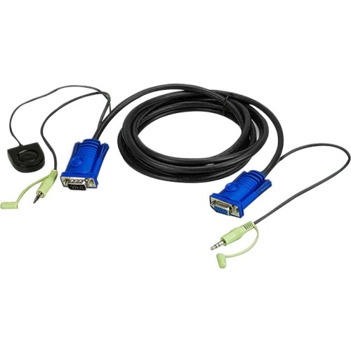 Aten 2L5202B Cables Aten Port Switching Vga Cable - 5.91 Ft Mini-phone/vga Kvm Cable For Kvm Switch - First End: 1 X 15- 672792005374