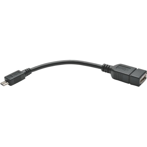Eaton U052-06N Cables Eaton Tripp Lite Series Micro Usb To Usb Otg Host Adapter Cable, 5-pin Micro Usb B To Usb A M/f, 6-i U05206n 654322620608