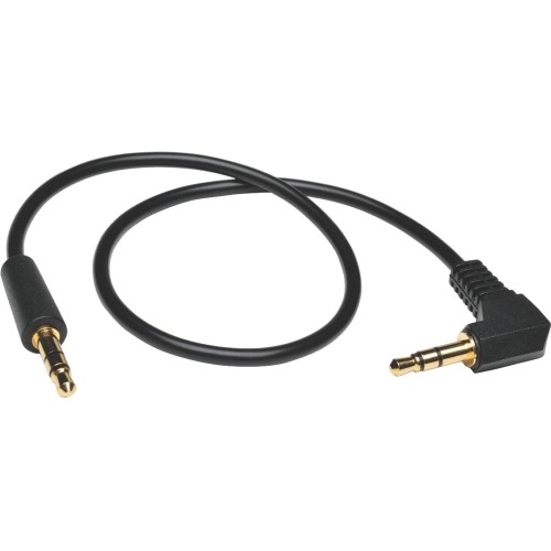 Eaton P312-003-RA Cables Eaton Tripp Lite Series 3.5mm Mini Stereo Audio Cable With One Right-angle Plug (m/m), 3 Ft. (0.91 M P312003ra 037332183972