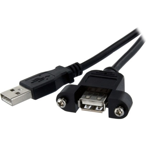 Startech USBPNLAFAM2 Cables 2 Ft Panel Mount Usb Cable A To A - F/m 065030858922