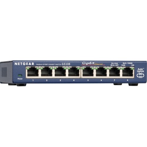 Netgear GS108-400NAS Switches & Bridges Netgear Prosafe Gs108 Ethernet Switch - 8 Ports - 10/100/1000base-t - 2 Layer Supported - Desktop, W Gs108400nas 606449070156