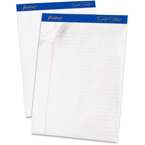 Tops 20070R Pads & Notebooks Gold Fibre Ruled Perforated Writing Pads - Letter TOP20070 074319200703