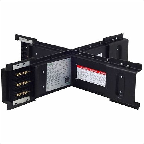 Apc Schneider PBCF4A225ACRB Miscellaneous Devices Apc By Schneider Electric Busway Cross 225a 600v 3ph4w 4a Config - 1 - Black - Painted Aluminum, Sil 