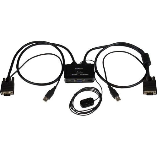 Startech SV211USB KVM Switchboxes 2 Port Usb Vga Cable Kvm Switch - Usb Powered With Remote Switch 065030858625