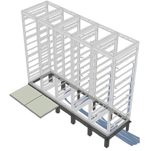 Middle Atlantic RIB-3-SNE24-48 Rack Equipment Middle Atlantic 3 Bay Riser Base For 48 Inch Deep For Sne Racks, 24 Inches Wide Racks - Floor Standi Rib3sne2448 