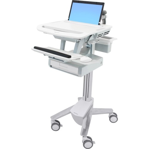 Ergotron SV43-1110-0 Stands & Cabinets Ergotron Styleview Laptop Cart, 1 Drawer - Up To 17.3" Screen Support - 20 Lb Load Capacity - 50.5"  Sv4311100 698833043594