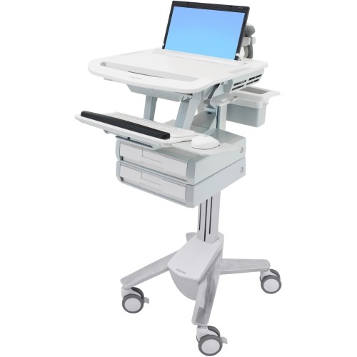 Ergotron SV43-1120-0 Stands & Cabinets Ergotron Styleview Laptop Cart, 2 Drawers - Up To 17.3" Screen Support - 20 Lb Load Capacity - 50.5" Sv4311200 698833043600