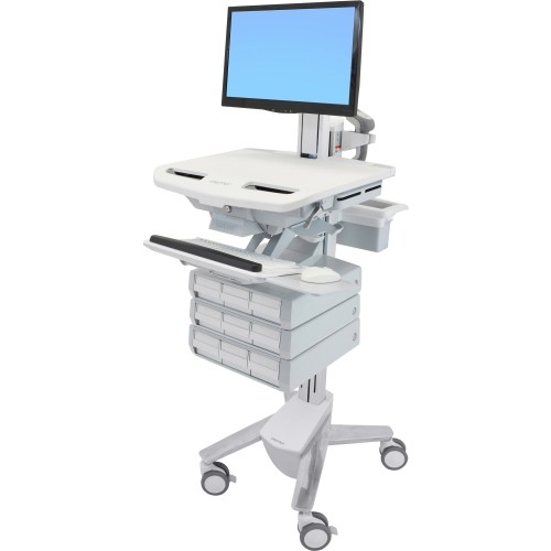 Ergotron SV43-1390-0 Stands & Cabinets Ergotron Styleview Cart With Lcd Pivot, 9 Drawers - Up To 24" Screen Support - 37 Lb Load Capacity - Sv4313900 698833043730