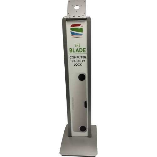 Maclocks 140B Stands & Cabinets Compulocks Vesa Brandable Floor Stand Black - 100mm X 100mm Vesa Compatible Mount, Can Be Set In Lan 854340005542