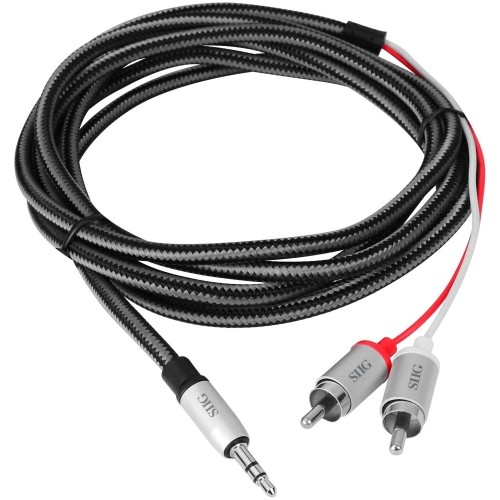 Siig CB-AU0F12-S1 Cables Siig Woven Fabric Braided 3.5mm To Rca Stereo Cable (m/m) - 2m - 6.60 Ft Mini-phone/rca Audio Cable  Cbau0f12s1 662774021409