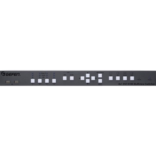 Gefen EXT-DVIK-MV-41 KVM Switchboxes Gefen 4x1 Dvi Kvm Multiview Switcher - 4 Computer(s) - 1 Local User(s) - 1920 X 1200 - 8 X Usb - 6 X Extdvikmv41 888814051124
