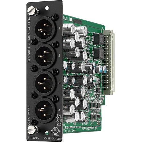Toa D-2000DA1 Miscellaneous Devices Toa D-2000da1 Line Output Module - 47" Height X 13.8" Width X 70.2" Depth - Glossy Black - Steel D2000da1 