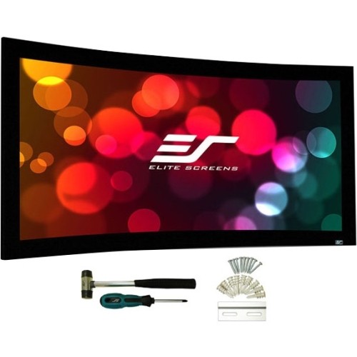 Elitescreens CURVE135WH2 Projection Screens Elite Screens Lunette 2 Series - 135-inch Diagonal 16:9, Curved Home Theater Fixed Frame Projector S 848448021733