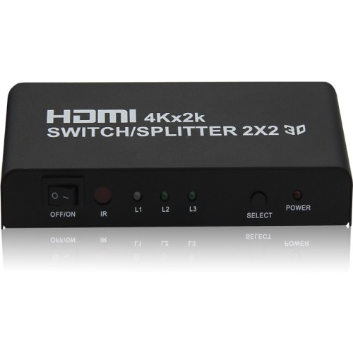 4xem 4XHDMI2X24K VGA Switchboxes 2x2 Port Hdmi Splitter Supports 3d 4k/2k 873791011032