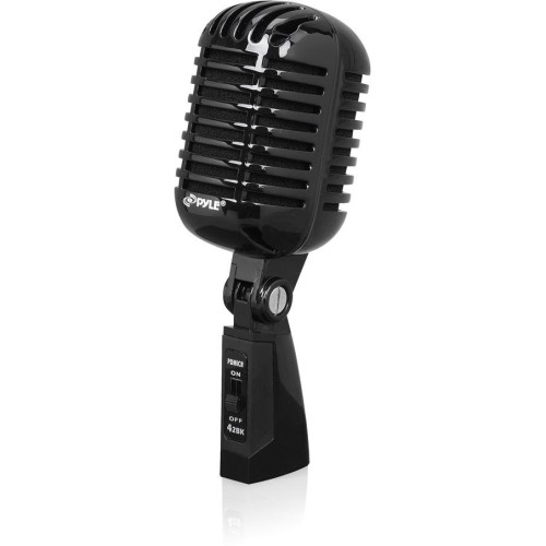 Pyle PDMICR42BK Microphones Pylepro Classic Pdmicr42bk Wired Dynamic Microphone - Black - 6 Ft - 30 Hz To 15 Khz - 600 Ohm -50 D 655093563705