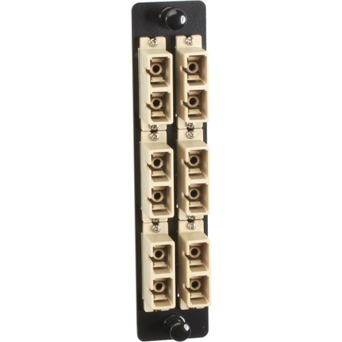Black Box JPM463B Patch Panels Black Box High-density Adapter Panel, Bronze Sleeves, (6) Sc Duplex Pairs, Beige - 6 Port(s) - 6 X D 088064567516