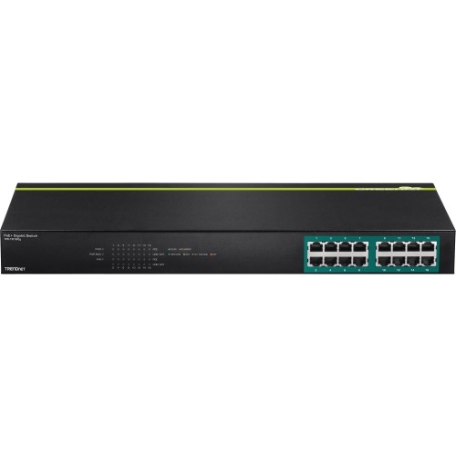 Trendnet TPE-TG160G Switches & Bridges Trendnet 16-port Gigabit Poe+ Switch, 16 X Gigabit Poe+ Ports, 246w Poe Power Budget, 32 Gbps Switch Tpetg160g 710931160284