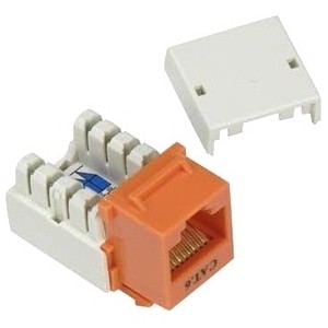 Kendall Howard, Inc KEYC6-ORG Cable Ends/Connectors Unirise Cat6 Keystone Jack 110 Type Punch Down, Orange - 1 X Rj-45 Network, 1 X 110-punchdown Networ Keyc6org 893339062517
