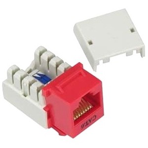 Kendall Howard, Inc KEYC6-RED Cable Ends/Connectors Unirise Cat6 Keystone Jack 110 Type Punch Down, Red - 1 X Rj-45 Network, 1 X 110-punchdown Network - Keyc6red 088611765921