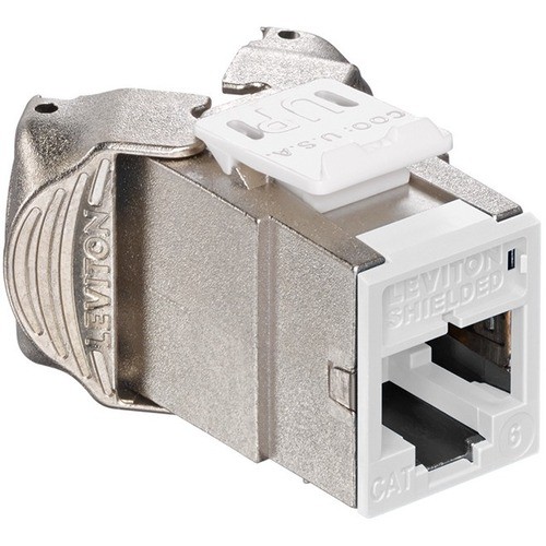 Leviton 61SJK-RW6 Cable Ends/Connectors Leviton Atlas-x1 Cat 6 Shielded Quickport Jack, White - 1 X Rj-45 Network - Female - White (61sjk-rw 61sjkrw6 078477695982