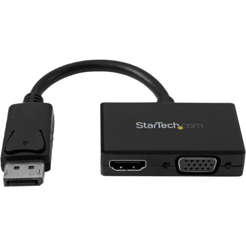 Startech DP2HDVGA Connector Adapters Travel A/v Adapter: 2-in-1 Displayport To Hdmi Or Vga 065030860413