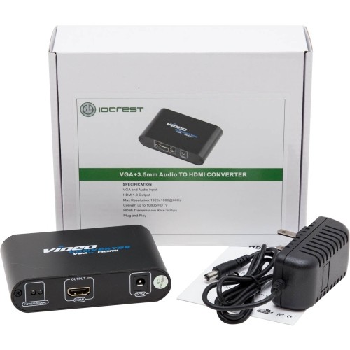 Syba SY-ADA31050 Video Capturing Cards Syba Multimedia Vga Video + 3.5mm Audio Input To Hdmi Output High-definition Converter - Functions:  Syada31050 810154013098