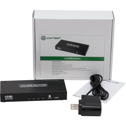 Syba SY-SPL31052 Signal Splitters/Amplifiers Syba Multimedia 4 Port Hdmi 1.3 Splitter Box Distributes High-definition Signal To 4 Hdtv - 1 X Hdmi Syspl31052 818285995184