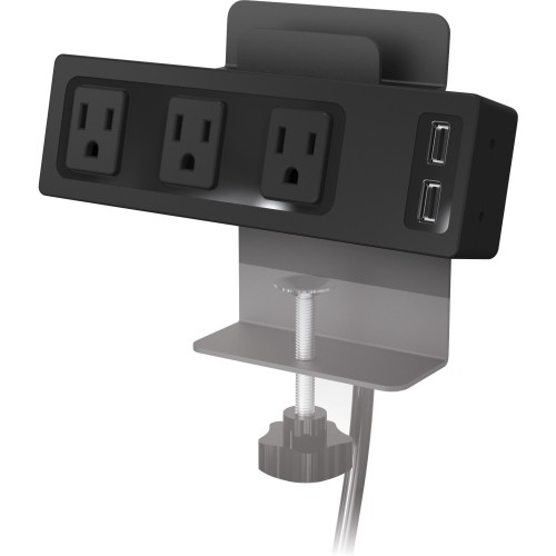 Mooreco 66675 Power/Data Outlets Mooreco Clamp Mount Outlet And Usb Charger - 4 X Power Receptacles - 125 V Ac / 15 A Clamp Mount - 1 P 703673666756