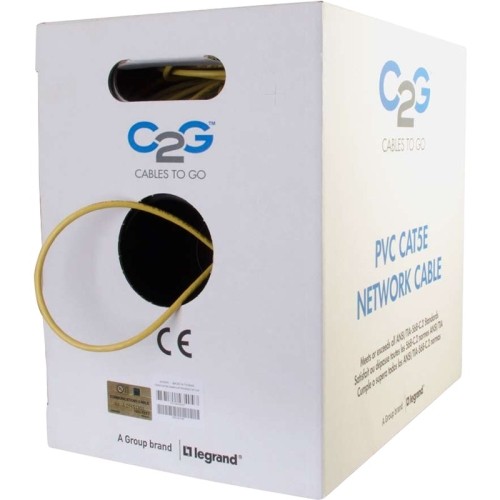 C2g 43404 Cables C2g Cat.5e Utp Network Cable - 1000 Ft Category 5e Network Cable For Network Device - First End: Bar 757120434047