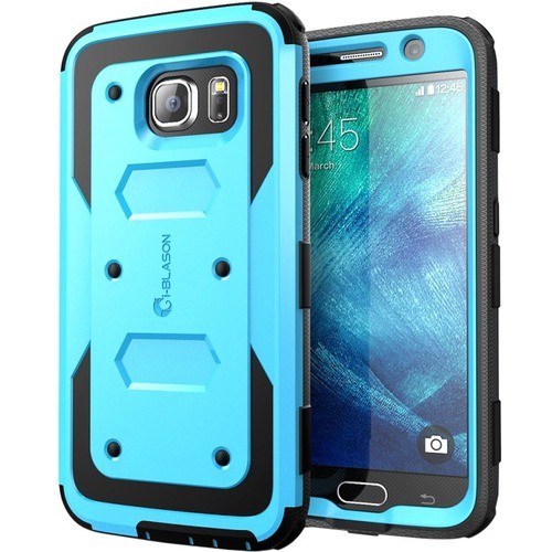 I-Blason S6-ARMOR-BLUE Skins I-blason Galaxy S6 Armorbox Dual Layer Full Body Protective Case - For Smartphone - Blue - Shock Abs S6armorblue 658551821188