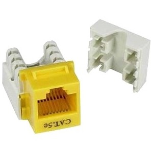 Kendall Howard, Inc KEYC5E-YLW Cable Ends/Connectors Unirise Cat5e Keystone Jack 110 Type Punch Down, Yellow - 1 X Rj-45 Network, 1 X 110-punchdown Netwo Keyc5eylw 886201746233
