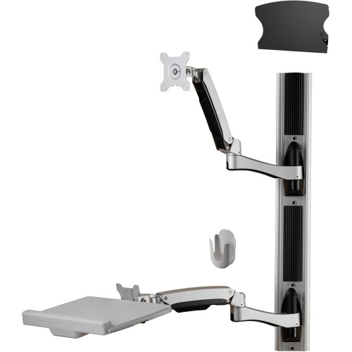 Amer Networks AMR1AWSV3 Mounting Kits Dual Arm Track Wall Mount (display And Keyboard) With Long Display Arm 650177608037