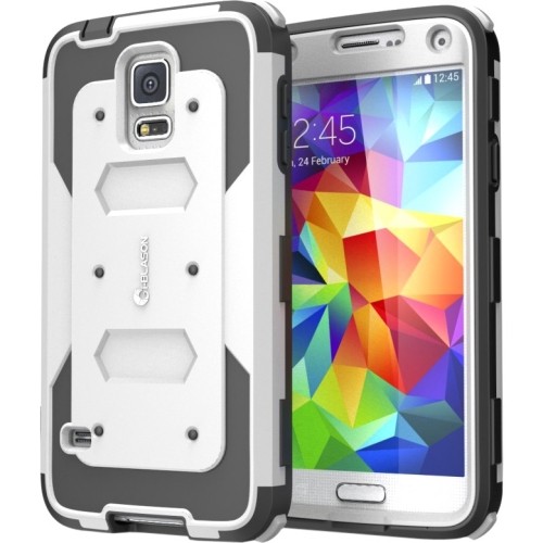 I-Blason S5-ARMOR-WHITE Skins I-blason Armorbox Dual Layer Hybrid Full-body Protective Case For Samsung Galaxy S5 - For Smartphone S5armorwhite 796762313600