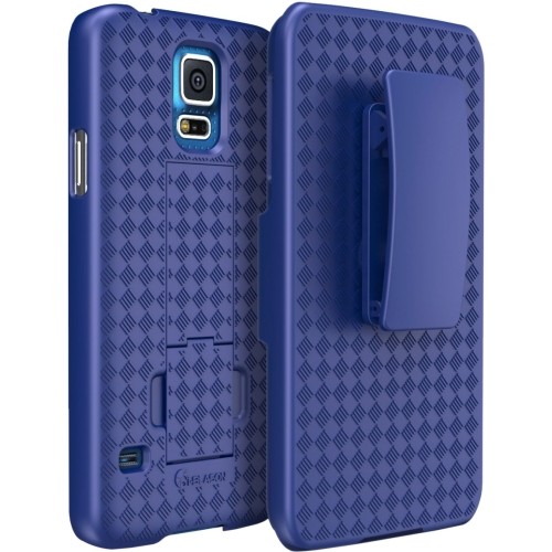 I-Blason S5-TRANS-BLUE Carrying Cases I-blason Transformer Carrying Case (holster) Smartphone - Blue - Fingerprint Resistant, Shatter Resi S5transblue 796762314393