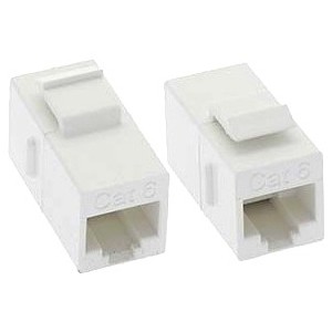 Kendall Howard, Inc C5E-CPLR-WHT Connector Adapters Unirise Cat5e Rj45 Keystone In-line Coupler, White - 1 X Rj-45 Network Female - 1 X Rj-45 Network Fe C5ecplrwht 893339060261