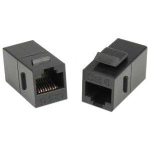 Kendall Howard, Inc C6-CPLR-BLK Connector Adapters Unirise Cat6 Rj45 Keystone In-line Coupler, Black - 1 X Rj-45 Network Female - 1 X Rj-45 Network Fem C6cplrblk 886201279670