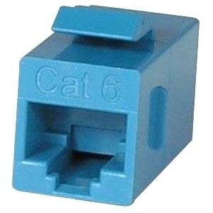 Kendall Howard, Inc C6-CPLR-BLU Connector Adapters Unirise Cat6 Rj45 Keystone In-line Coupler, Blue - 1 X Rj-45 Network Female - 1 X Rj-45 Network Fema C6cplrblu 893339060506