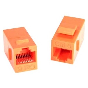 Kendall Howard, Inc C6-CPLR-ORG Connector Adapters Unirise Cat6 Rj45 Keystone In-line Coupler, Orange - 1 X Rj-45 Network Female - 1 X Rj-45 Network Fe C6cplrorg 886201865309