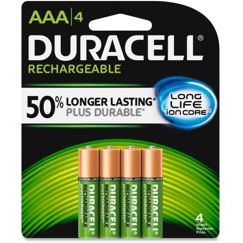 Duracell DX2400B4N Batteries Ion Core Rechargeable Aaa Batteries DURNLAAA4BCD 041333661605