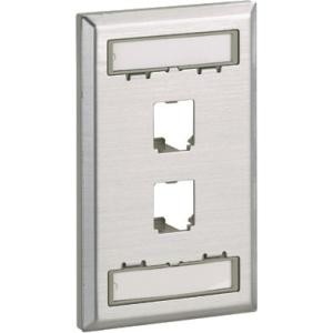 Panduit CFPL2SY Faceplates & Mounting Boxes Panduit Cfpl2sy Faceplate - 2 X Total Number Of Socket(s) - 1-gang - Stainless Steel 818213355929