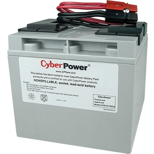 CyberPower RB12170X2A UPS Batteries Cyberpower Rb12170x2a Replacement Battery Cartridge - 2 X 12 V / 17 Ah Sealed Lead-acid Battery, 18m 818243169497