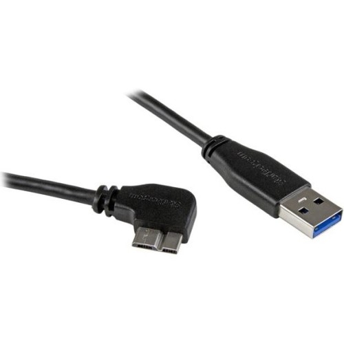 Startech USB3AU2MRS Cables Slim Micro Usb 3.0 Cable - Right-angle Micro-usb - 2m (6ft) 065030861267