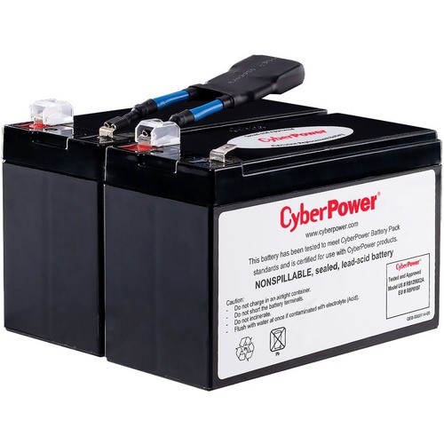 CyberPower RB1290X2A UPS Batteries Cyberpower Rb1290x2a Replacement Battery Cartridge - 2 X 12 V / 9 Ah Sealed Lead-acid Battery, 18mo  649532930340