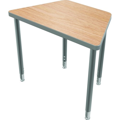 Mooreco 103341-7909 Tables & Desks Balt Snap Desk Configurable Student Desking - Fusion Maple Trapezoid Top - Four Leg Base - 4 Legs -  1033417909 703673835671