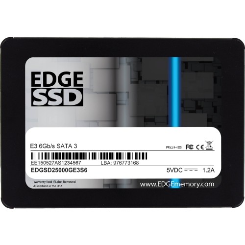 Edge Memory PE246631 Hard Drives 1tb 2.5" E3 Ssd - Sata 6gb/s 652977246655