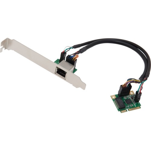 Syba SI-MPE24043 Network Cards Syba Single Port Gigabit Mini Pci-e Network Card 1-port Rj-45 1000mbps 1000base-t - Pci Express 1.1  Simpe24043 810154018017